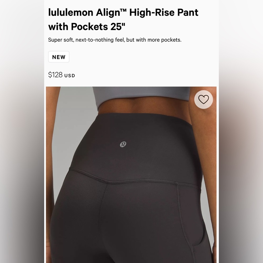 lululemon Align™ High-Rise Pant with Pockets 25" Size 6